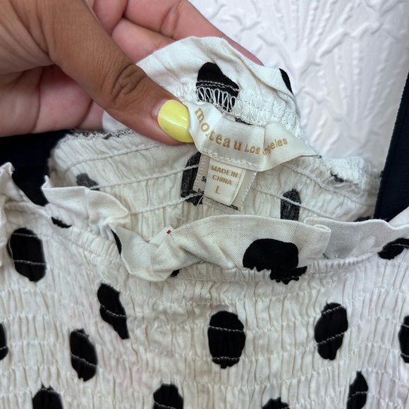 Monteau Black and White Polka Dot Midi Dress - Picture 5 of 9